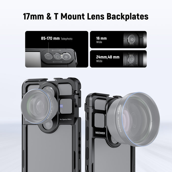 17mm & T Mount Lens Backplates