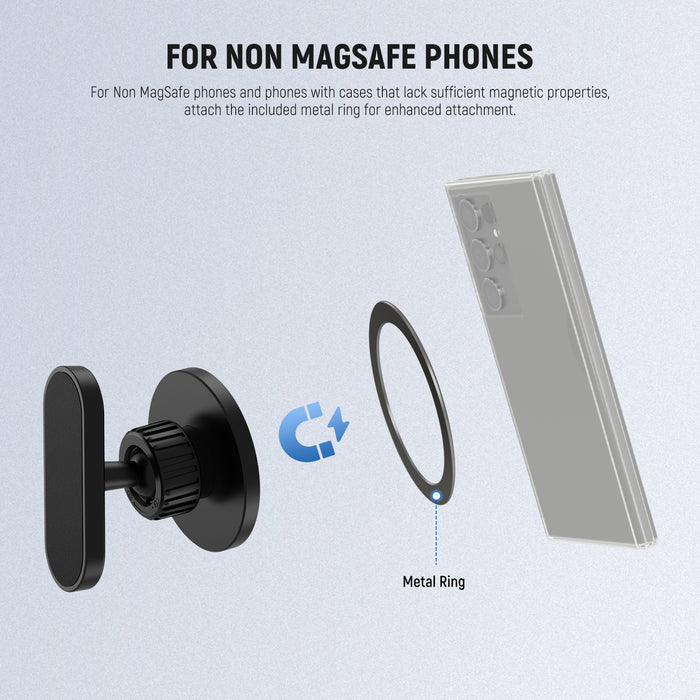 The golf cart phone holder is compatible with MagSafe system