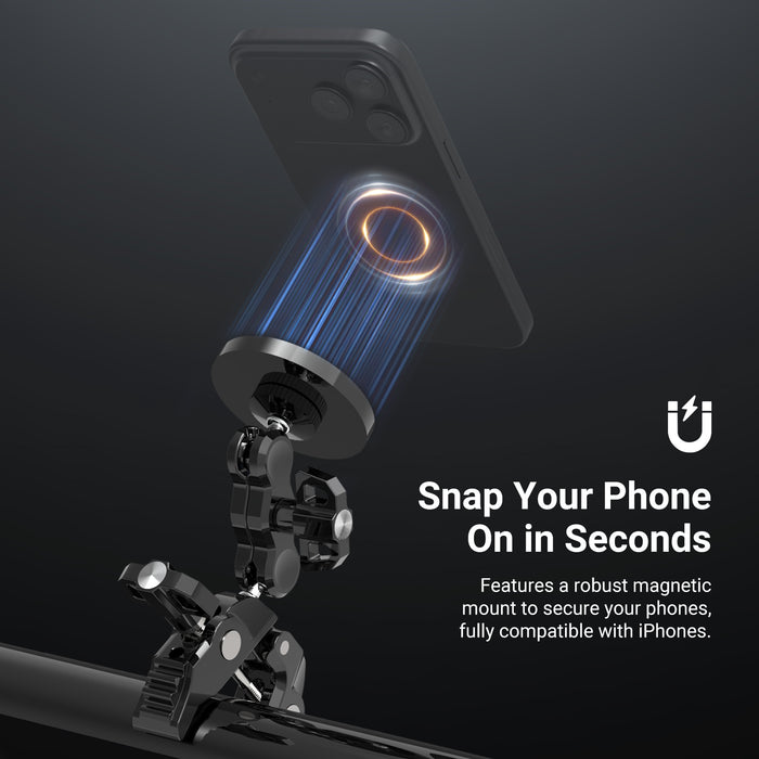 NEEWER PA150 Magnetic Phone Mount is fully compatible with iPhones.