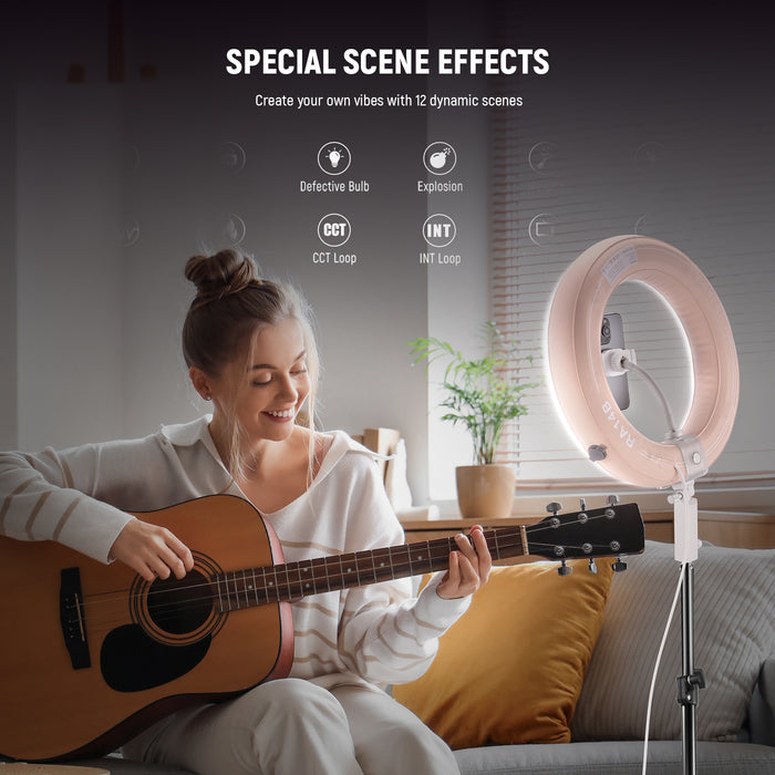 NEEWER RA14B Inflatable Large Ring Light offers special scene effects.