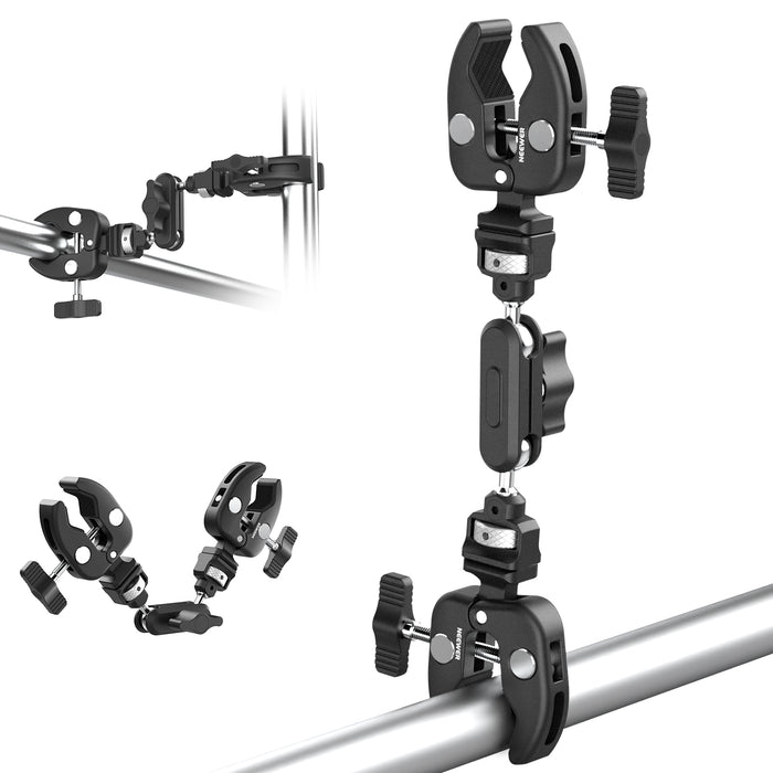 NEEWER UA060 Double Super Clamp Camera Mount with Magic Arm & NATO Interface