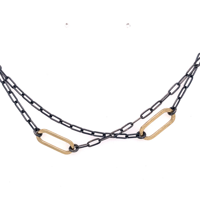 Off Center Ovals Necklace (N1868) - DanaReedDesigns