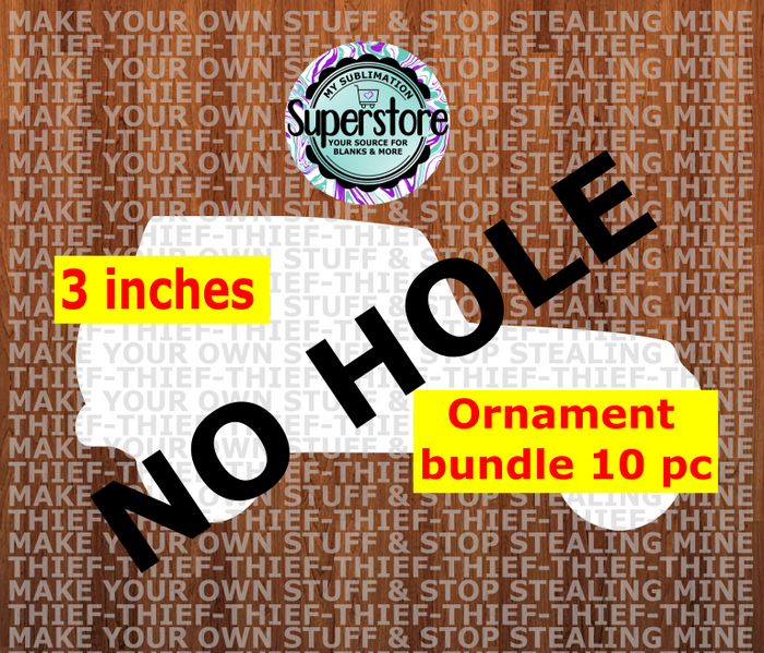 Off road vehicle - withOUT hole - Ornament Bundle Price