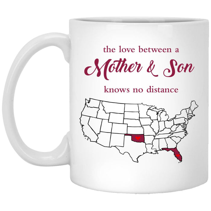 Oklahoma Florida The Love Between Mother And Son Mug - Mug Teezalo