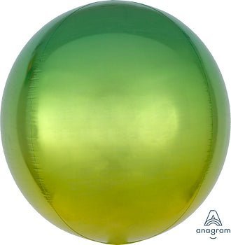 Ombré Orbz Yellow & Green 15" - (Single Pack). 3984601 - FestiUSA
