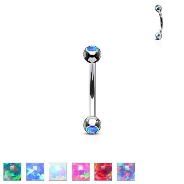 Opal Ball Curve 16G-My Body Piercing Jewellery