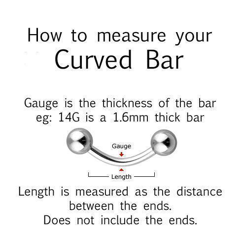 Opal Ball Curve 16G-My Body Piercing Jewellery