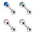 Opalite Gem Barbell 14G-My Body Piercing Jewellery