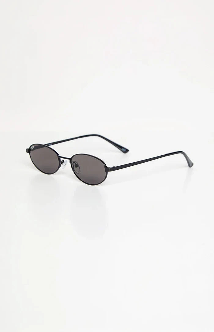 Otra Eyewear Rosie Black Oval Sunglasses