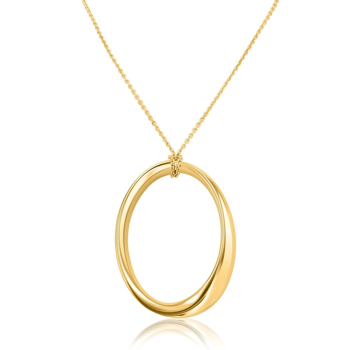 Oval Gold Vermeil 18in Pendant | Washington Diamond