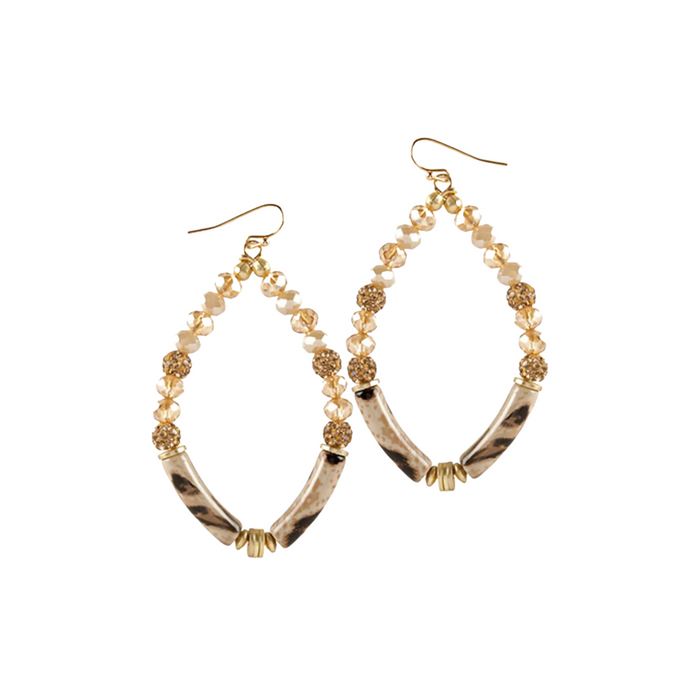 Oval Leopard Earrings