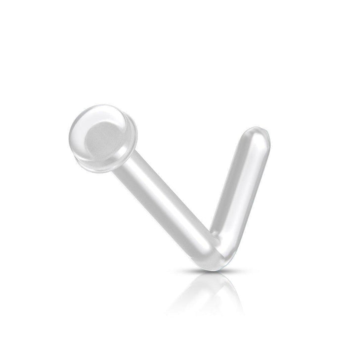 Bioflex L Bend Nose Retainer 20G 18G-My Body Piercing Jewellery