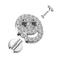 Paved Smiley I.T. Labret 16G-My Body Piercing Jewellery