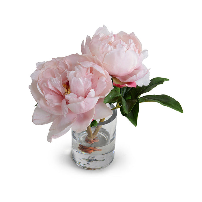 Peony Cutting in Glass 9"H