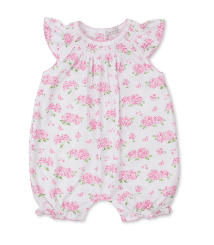 Kissy Kissy Pink Hydrangeas 0-3M Short Playsuit