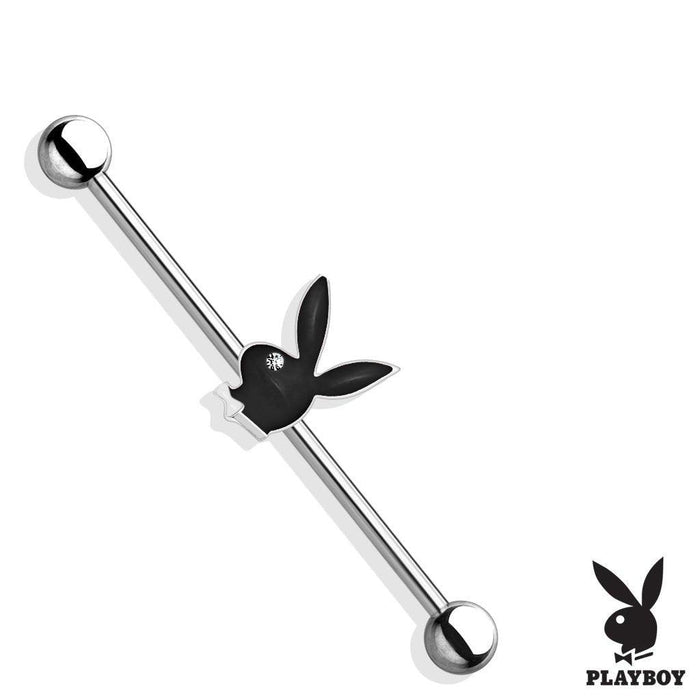 Playboy Epoxy Bunny Industrial 14G 38mm-My Body Piercing Jewellery