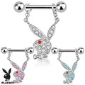 PLAYBOY Paved Bunny Nipple Dangle 14G-My Body Piercing Jewellery