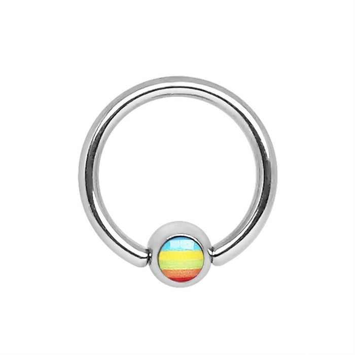 Pride Captive Ring 14G-My Body Piercing Jewellery