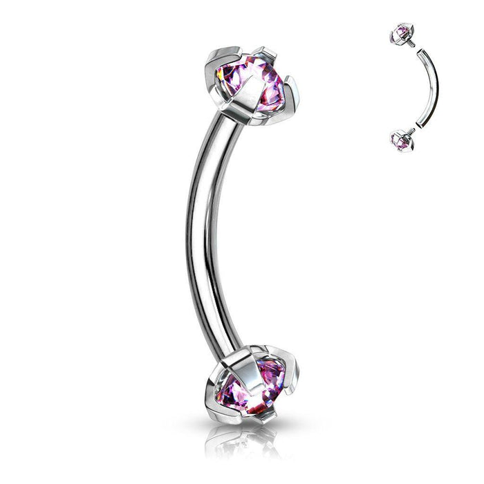 Prong Gem I.T. Curve 16G-My Body Piercing Jewellery