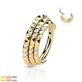 Pyramid Cut Hinged Ring 16G 8mm-My Body Piercing Jewellery
