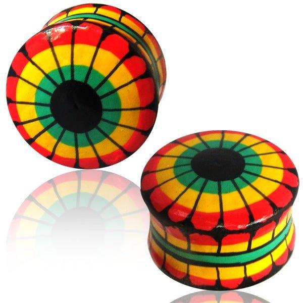 Rasta Wood Saddle Fit Plug PAIR 6mm-25mm-My Body Piercing Jewellery