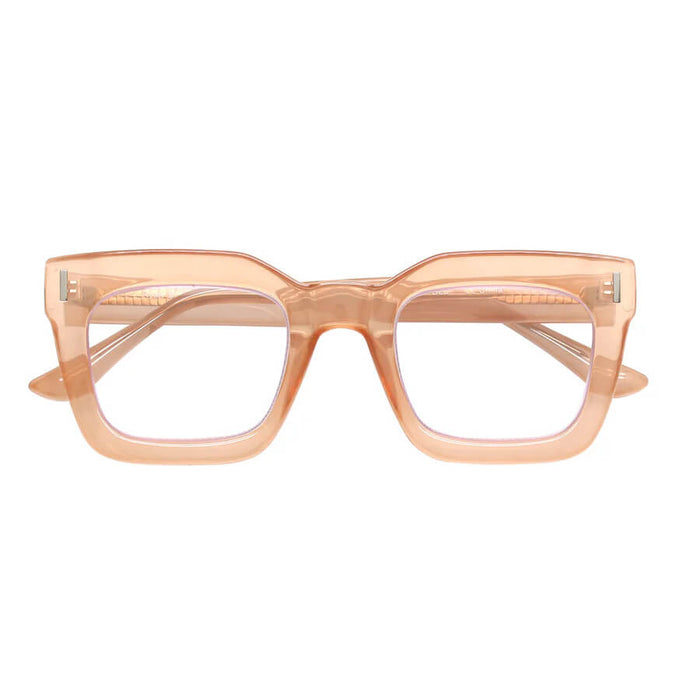 Raz Blue Light Readers in Transparent Nude - Mildred Hoit