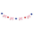 Red, Pink & Blue Felt Bow Banner - bubblegum market