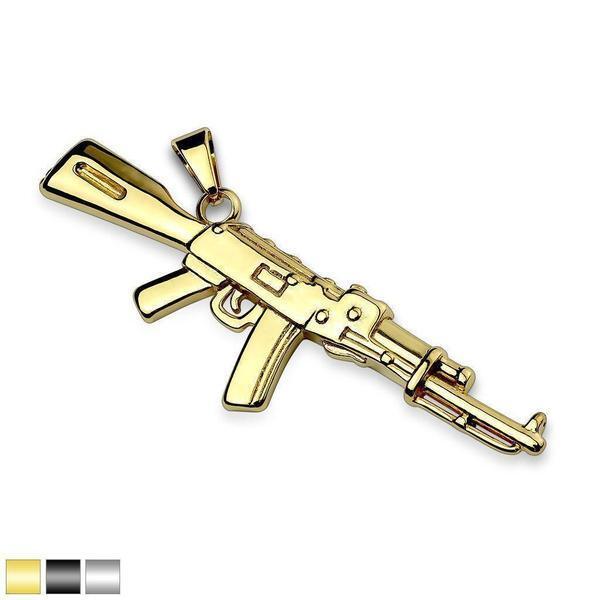 Rifle Stainless Steel Pendant-My Body Piercing Jewellery
