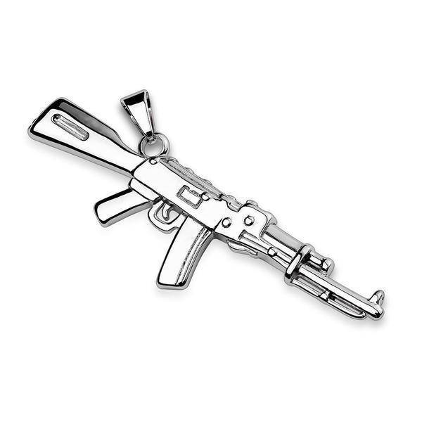 Rifle Stainless Steel Pendant-My Body Piercing Jewellery