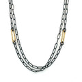 RN2102 - Paperclip Off Center Necklace