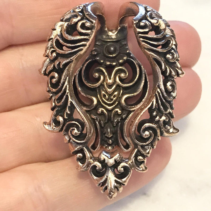 Rose Bronze Filigree Ear Weights PAIR-My Body Piercing Jewellery