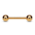 Rose Gold IP Barbell 16G 14G-My Body Piercing Jewellery