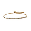 Rose Plated Silver Curved Bar Bracelet