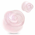 Rose Quartz Stone Rose Plug 6mm-20mm-My Body Piercing Jewellery