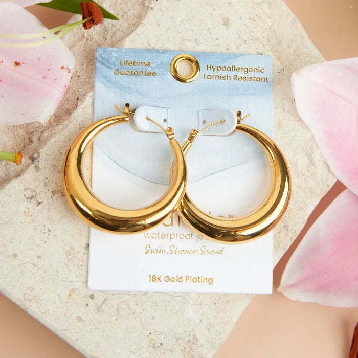 Round Hoop Earrings
