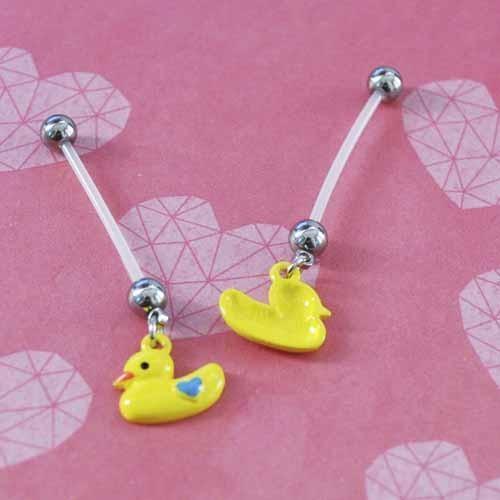 Body Jewelry - Rubber Duck Pregnancy Belly Bar 14G