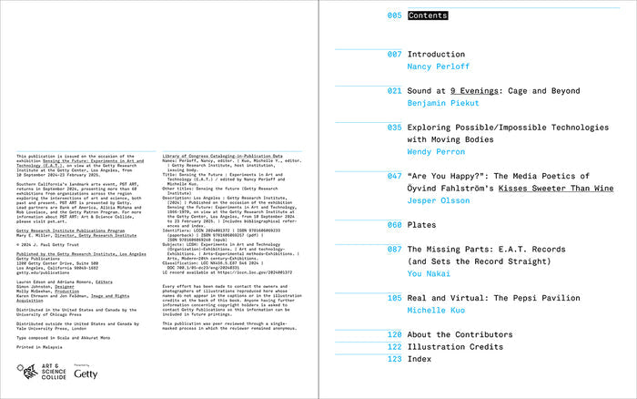 Inside page of 'Sensing the Future: Experiments in Art and Technology (E.A.T.).