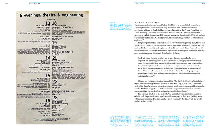 Inside page of 'Sensing the Future: Experiments in Art and Technology (E.A.T.).