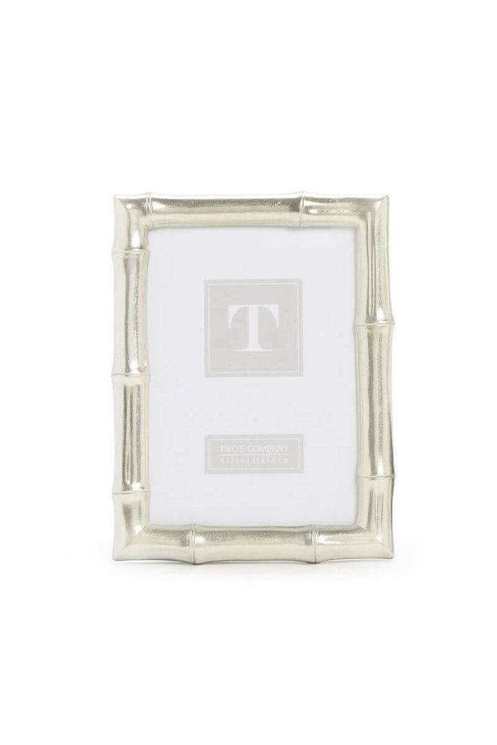 Silver Faux Bamboo Photo Frame 5x7 - Mildred Hoit