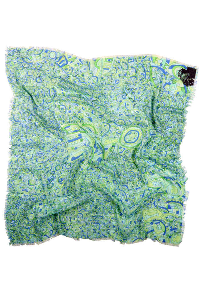 Silver Lining Green Repeat Scarf