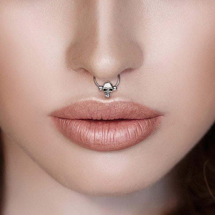 Body Jewelry - Skull Horseshoe 14G 16G