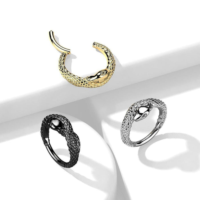 Body Jewelry - Snake Hinged Ring 16G