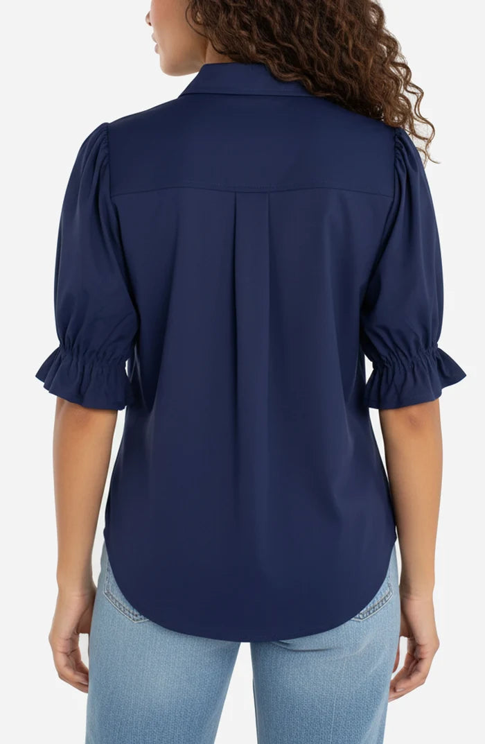 Snap Front Knit Shirt — Liverpool, view 2