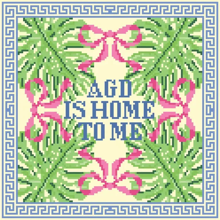 Sorority Needlepoint Pillow- Alpha Gamma Delta
