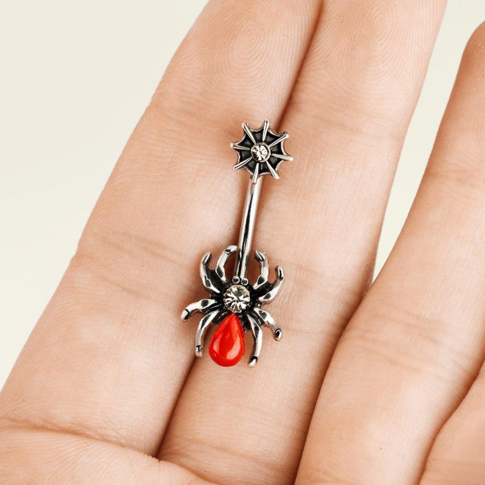Body Jewelry - Spider Belly Bar 14G
