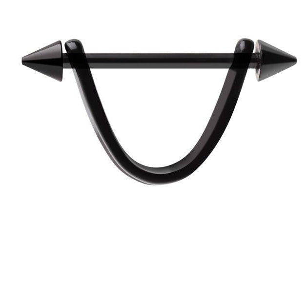 Body Jewelry - Spike Half Shield Nipple Bar 14G (Single)