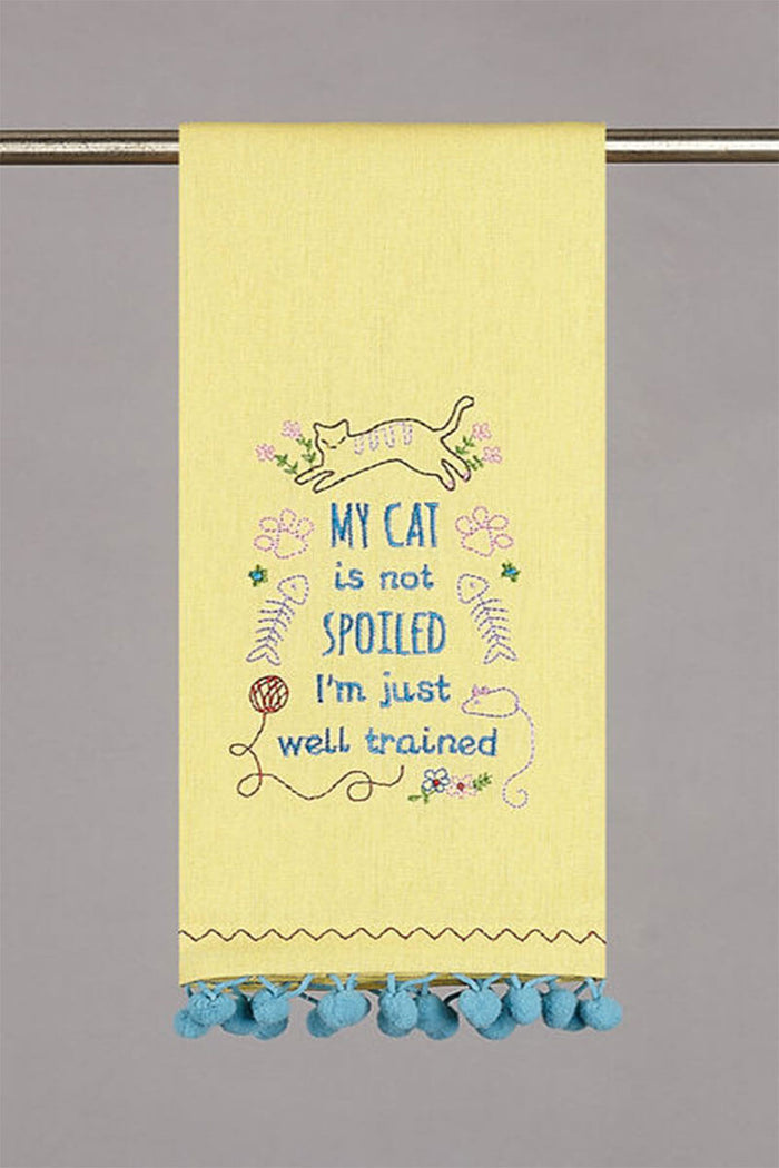 'Spoiled Cat' Tea Towel - Mildred Hoit
