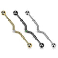 Body Jewelry - Spring Gem Industrial 14G 38mm