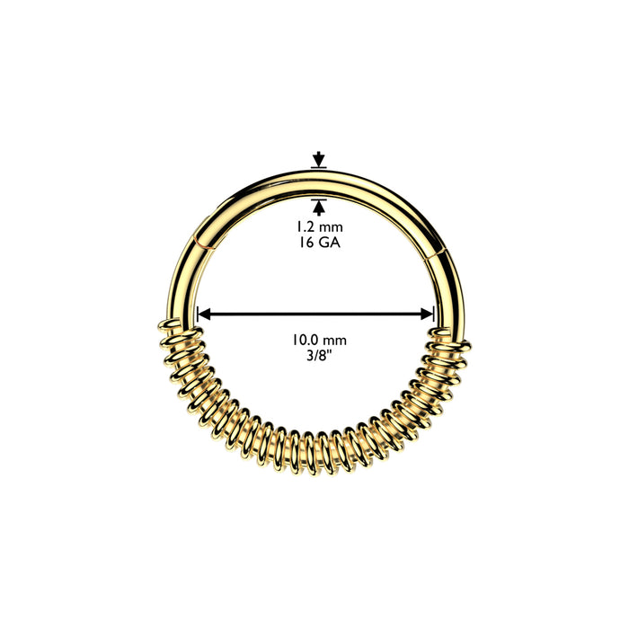 Spring Hinged Ring 16G