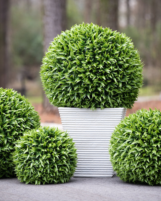 Square Ribbed Fiberglass Tree Planter